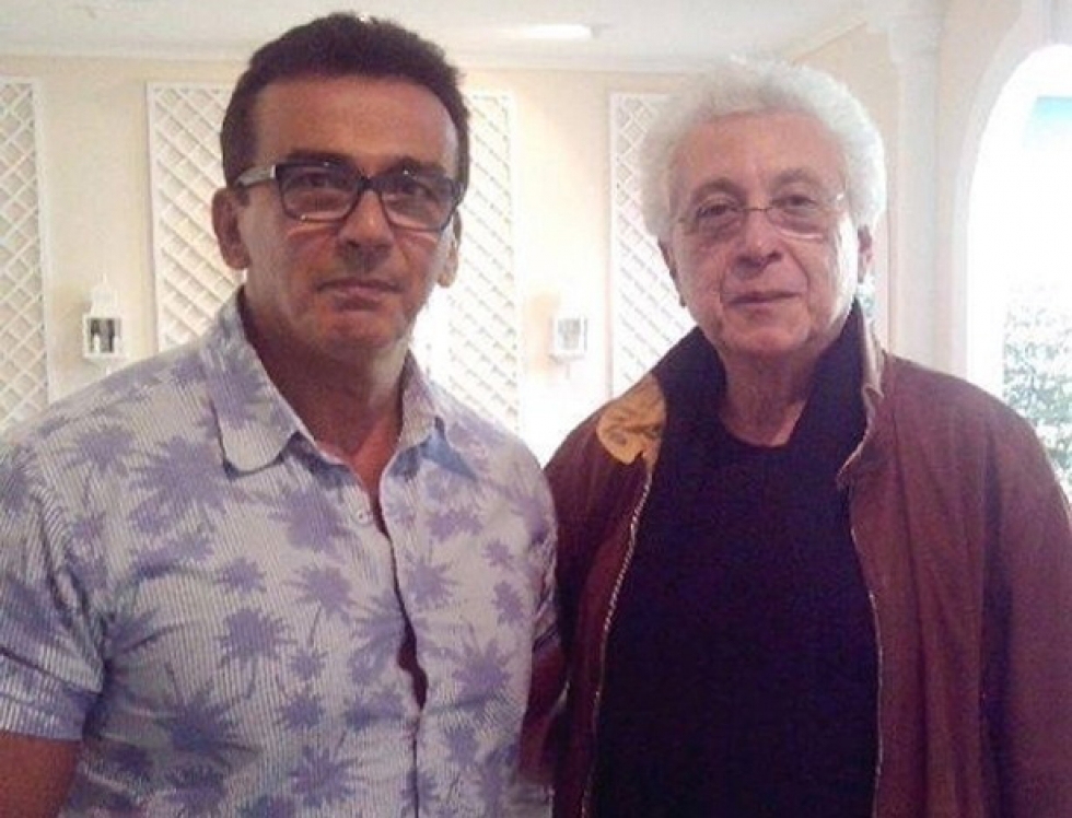 Hugo Esteves e o autor Aguinaldo Silva – Foto: Divulgação