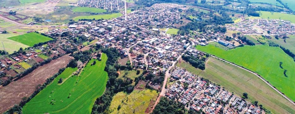 Vista aérea  da cidade de Tamarana