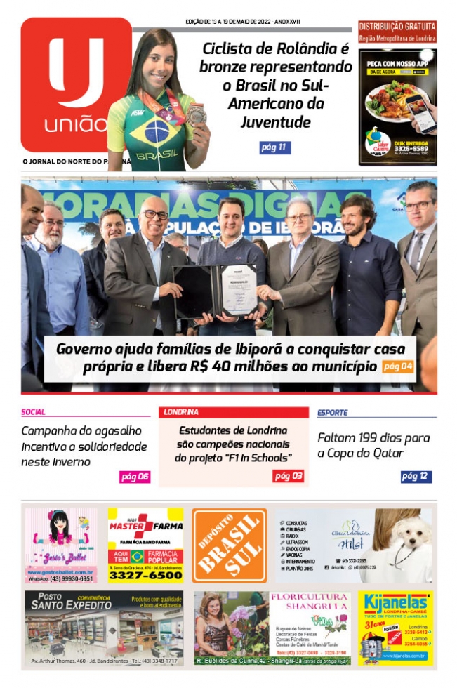 Capa do Jornal União Edição Nº 00626